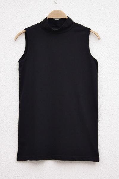 Sıfır Kol Balıkçı Yaka İçlik Siyah